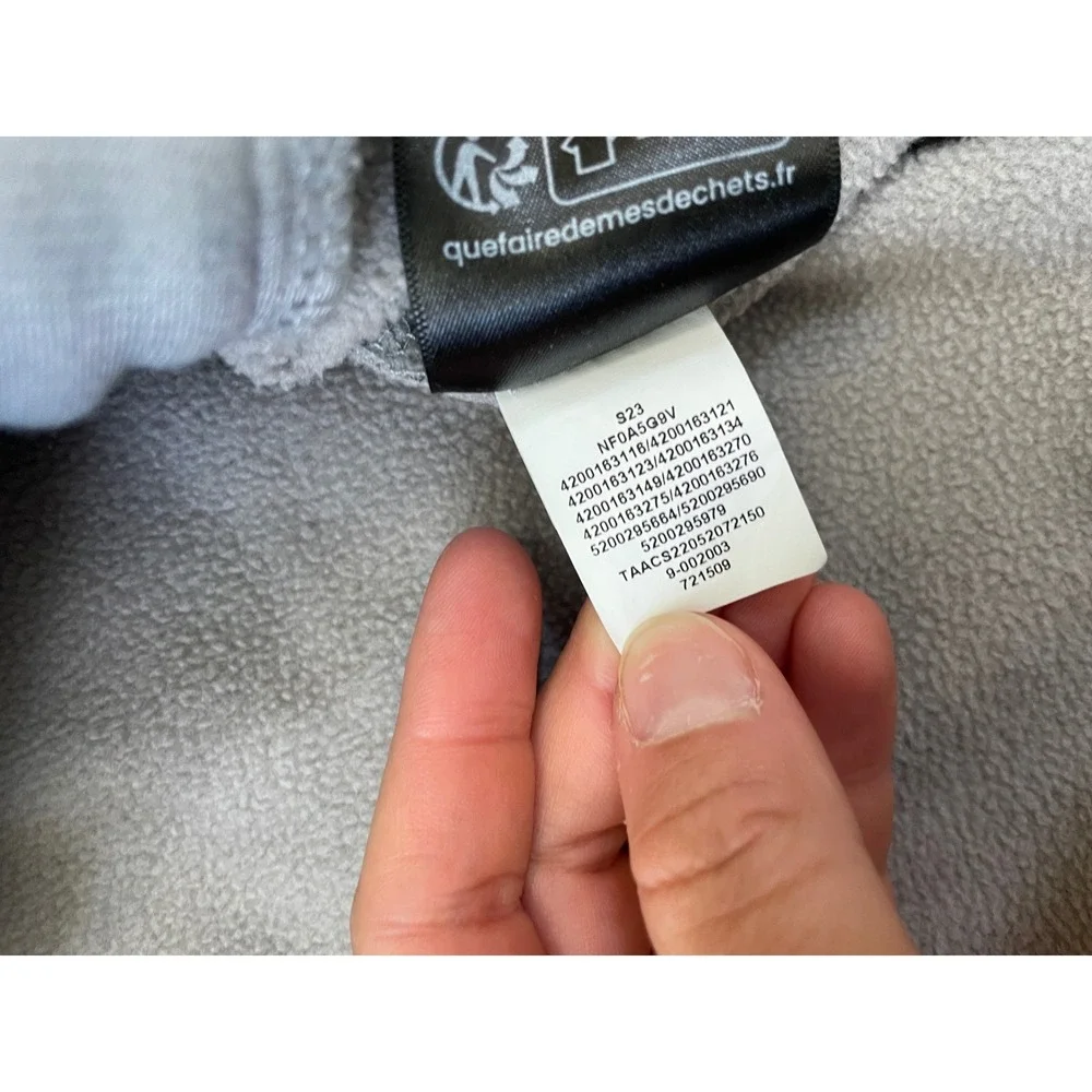 The North Face Mens XL Canyonlands Glacier Full Zip Jacket Gray Heathered Fleece